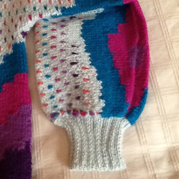 Alpaca turtleneck hand-knitted sweater sz M Peru - Picture 10 of 12